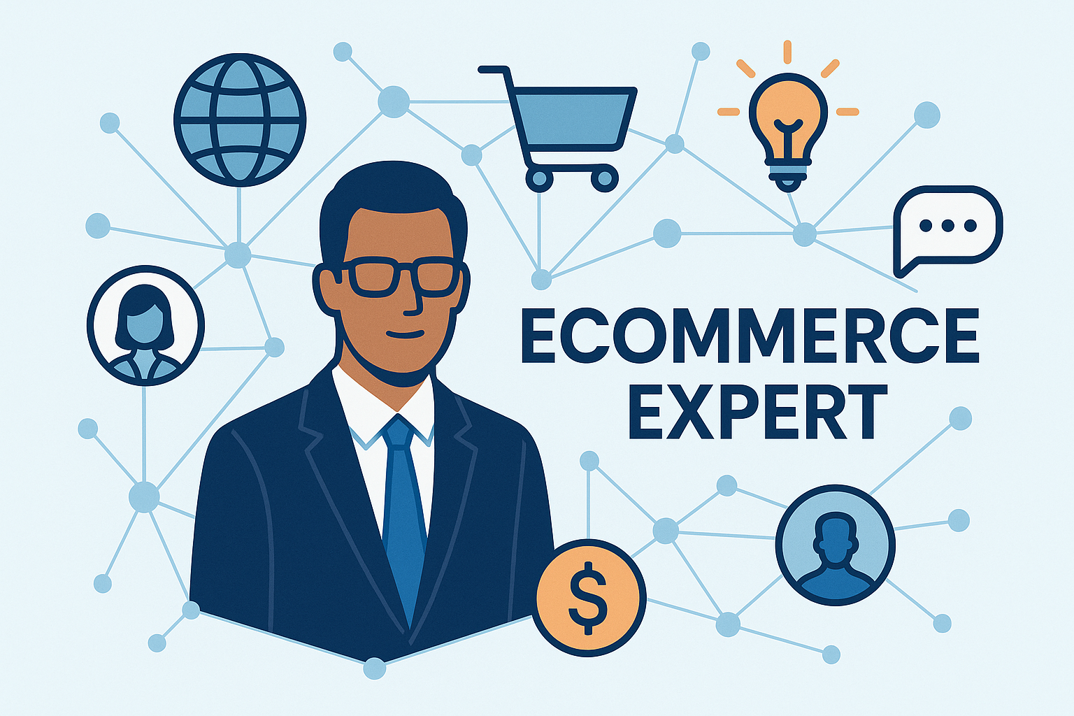 Create me an image that I can use for a profile listing service. This service is to send ecommerce experts leads.